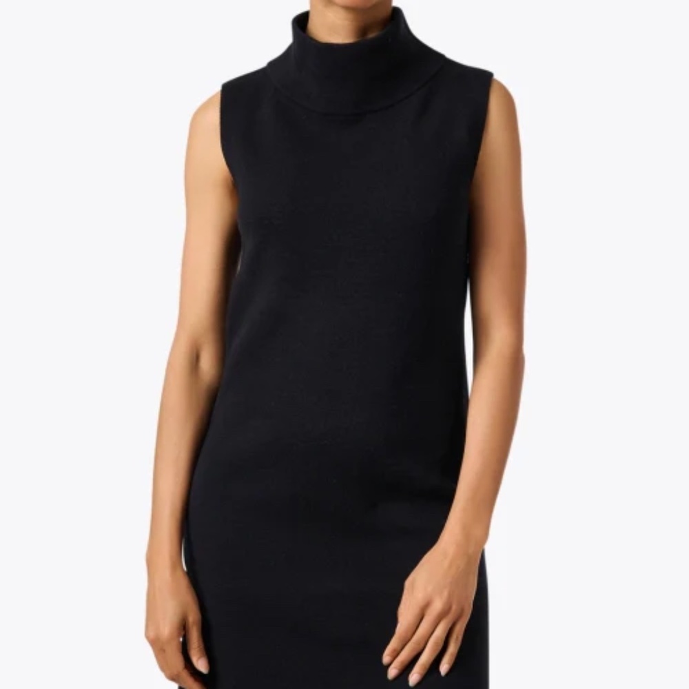 EUC Vince Black 100% Cashmere Sleeveless Turtleneck Dress